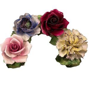 Radnor Floral Crown Horseshoe England Staffordshire Fine Bone China Vintage